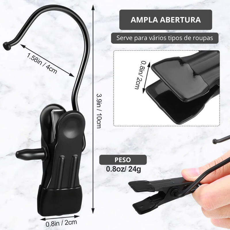 Prendedor de Roupas Antideslizantes SafeClip