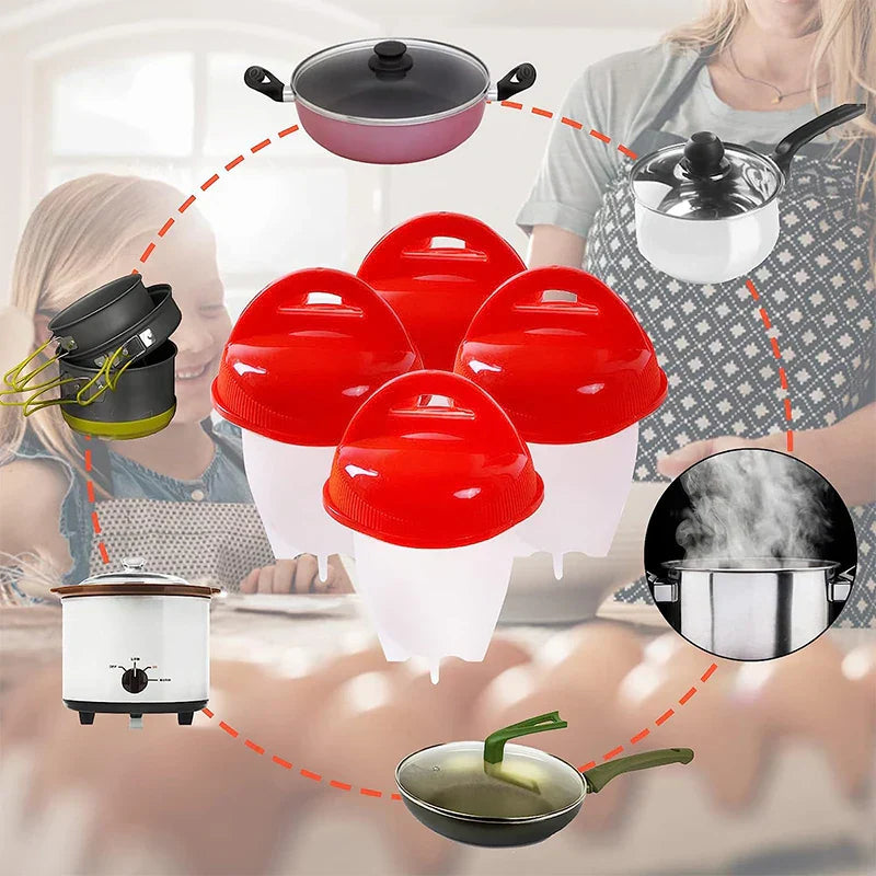 Kit 6 Recipientes para Cozinhar Ovos
