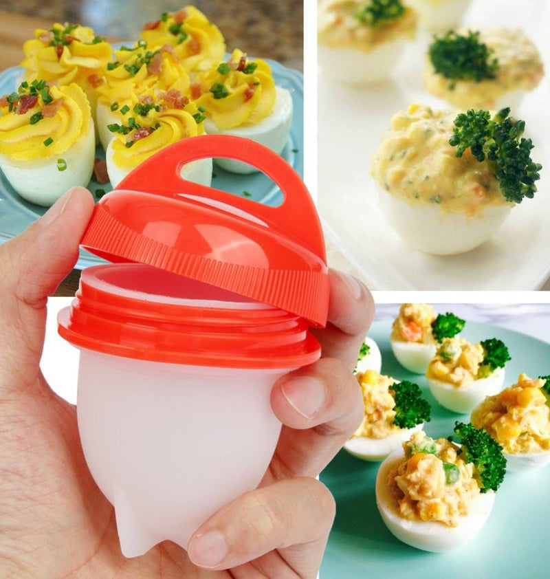 Kit 6 Recipientes para Cozinhar Ovos
